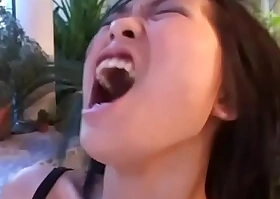 Little cute asian girl banged hard by a black cock