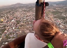 Impassioned first occurrence lovemaking (she swallows)  pyramids just about an air balloon